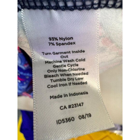 Talbots Womens Paisley Print Dress Petite Xp  Blue Pink Tie Waist Stretch - Picture 5 of 10